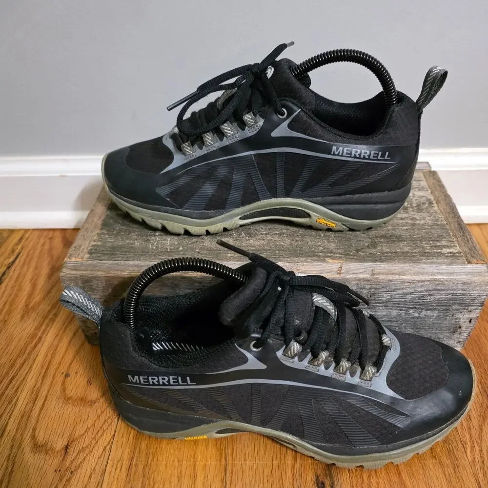 Merrell Bare Access Vibram Trail Running Shoes Black Sz 7.5